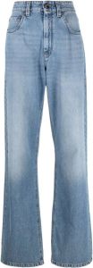 Brunello Cucinelli Jeans met wijde pijpen Blauw