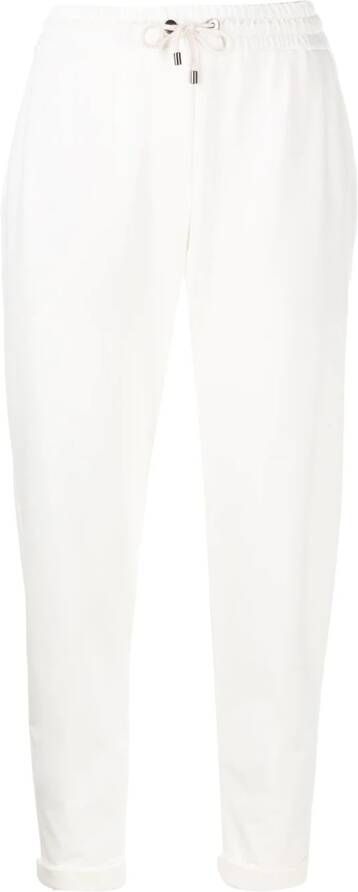 Brunello Cucinelli Joggingbroek met trekkoord Wit