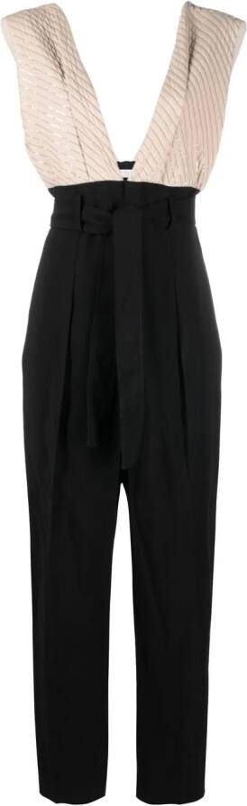 Brunello Cucinelli Jumpsuit met ceintuur Zwart