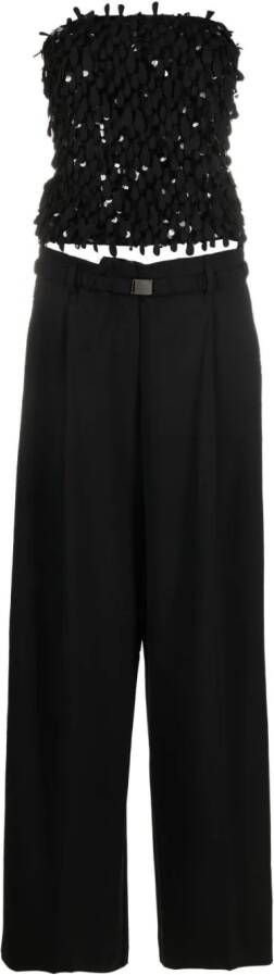 Brunello Cucinelli Jumpsuit verfraaid met pailletten Zwart