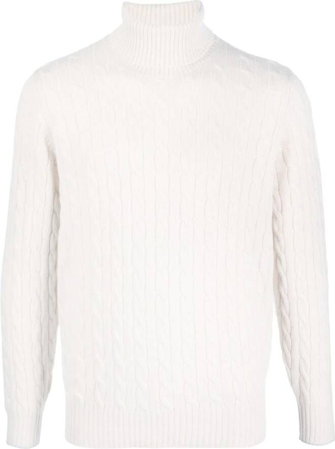 Brunello Cucinelli Kabelgebreide coltrui Beige