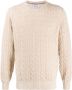 Brunello Cucinelli Kabelgebreide trui Beige - Thumbnail 1
