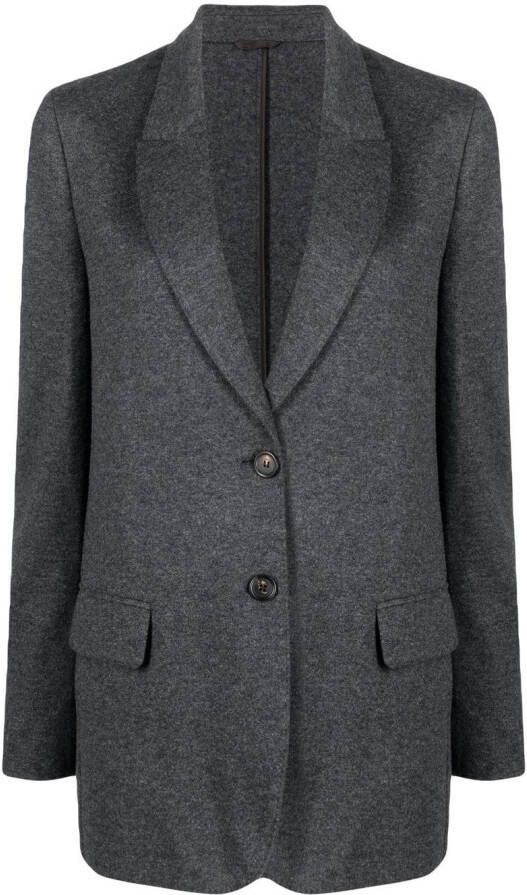 Brunello Cucinelli Kasjmier blazer Grijs
