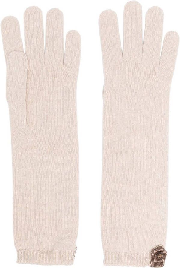 Brunello Cucinelli Kasjmier handschoenen Beige