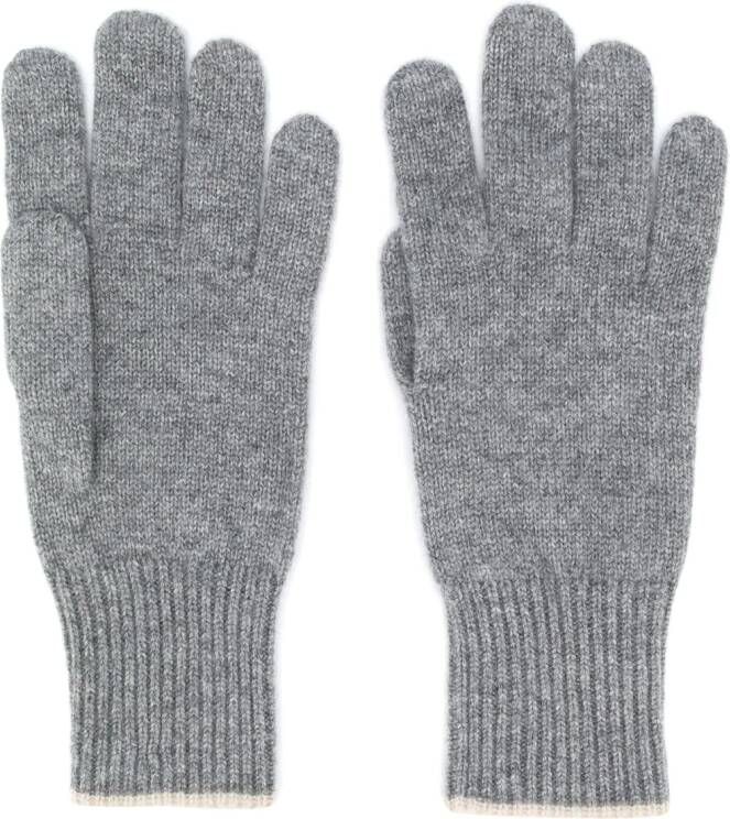 Brunello Cucinelli Kasjmier handschoenen Grijs