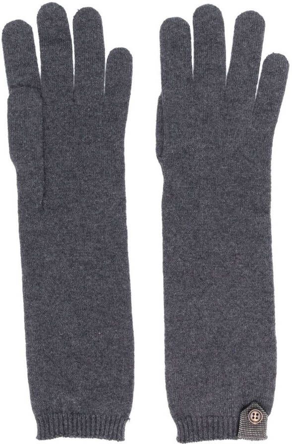 Brunello Cucinelli Kasjmier handschoenen Grijs