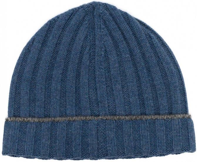 Brunello Cucinelli Kasjmier muts Blauw