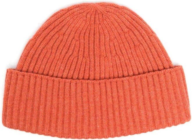 Brunello Cucinelli Kasjmier muts Oranje