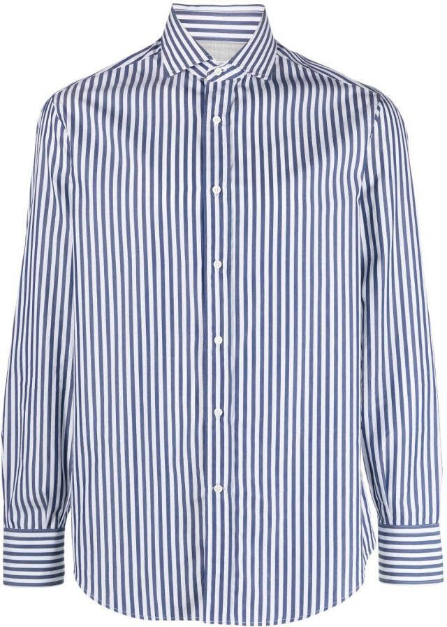 Brunello Cucinelli Katoenen overhemd Blauw