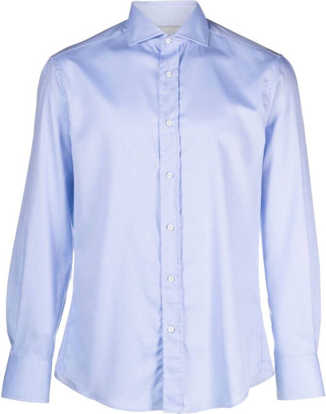 Brunello Cucinelli Katoenen overhemd Blauw