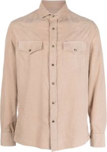 Brunello Cucinelli Katoenen overhemd Bruin