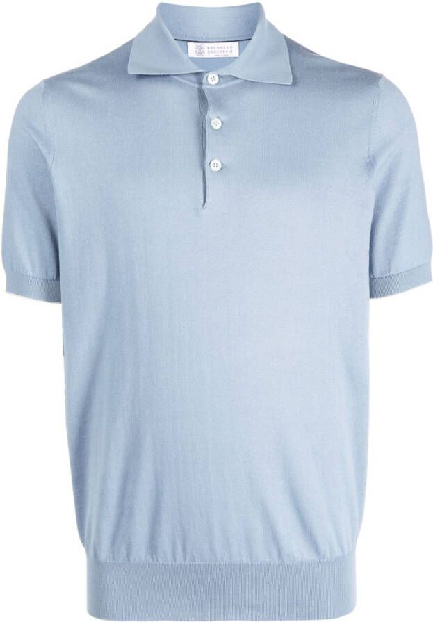 Brunello Cucinelli Katoenen poloshirt Blauw