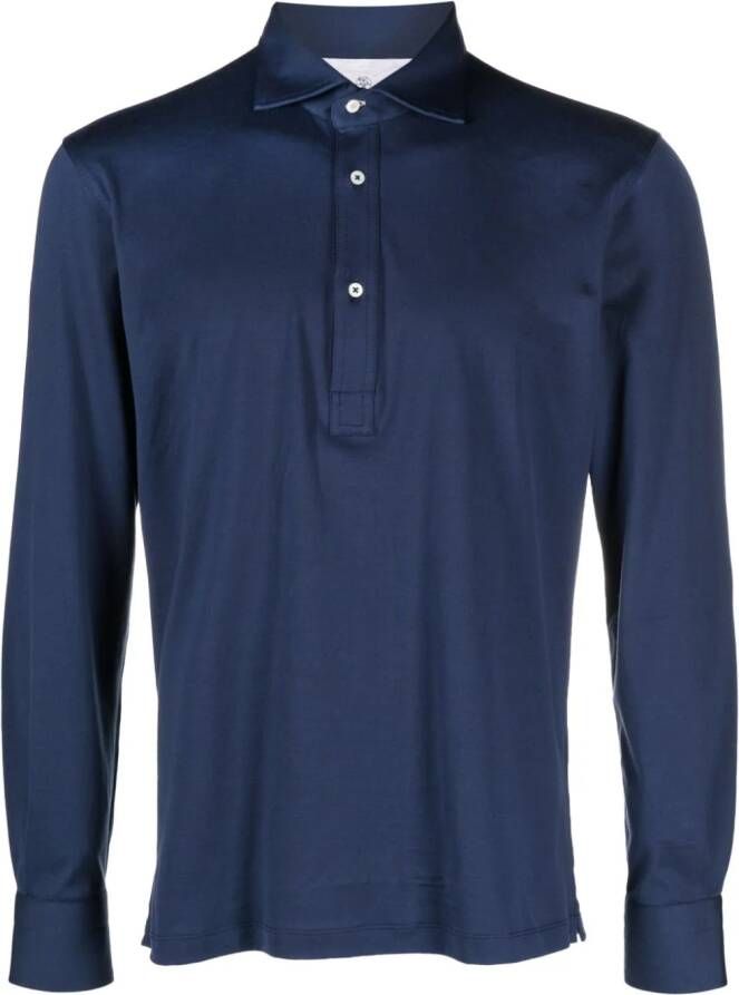 Brunello Cucinelli Katoenen poloshirt Blauw