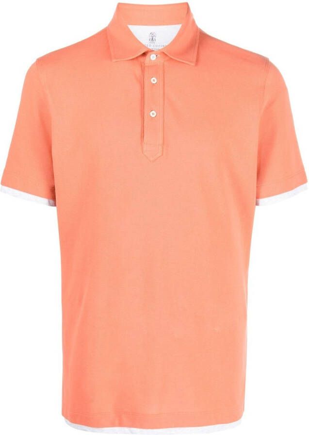 Brunello Cucinelli Katoenen poloshirt Oranje