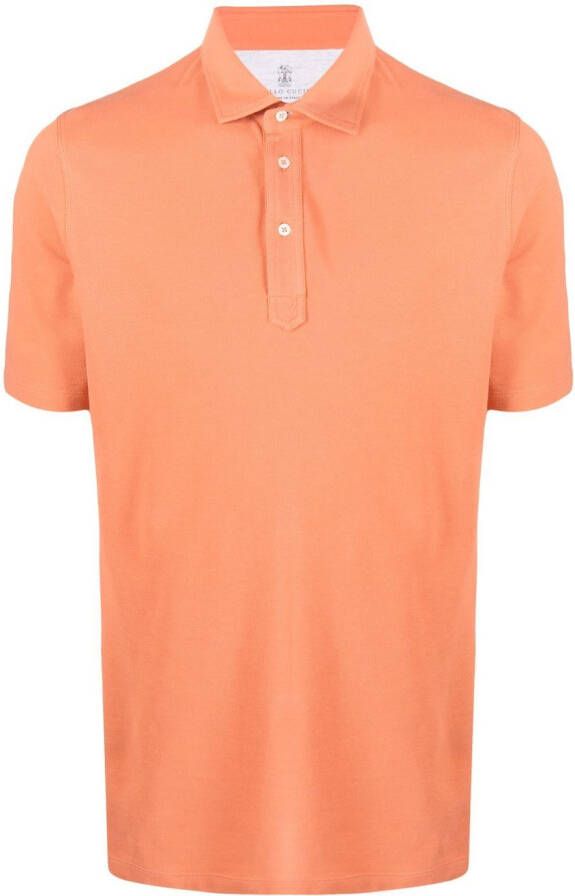 Brunello Cucinelli Katoenen poloshirt Oranje