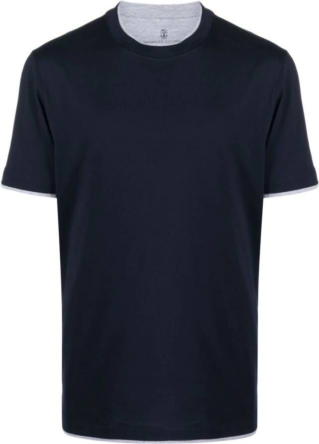 Brunello Cucinelli Katoenen T-shirt Blauw
