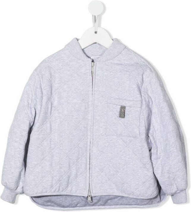 Brunello Cucinelli Kids Jack met rits Grijs