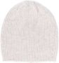 Brunello Cucinelli Kids Ribgebreide muts Grijs - Thumbnail 1