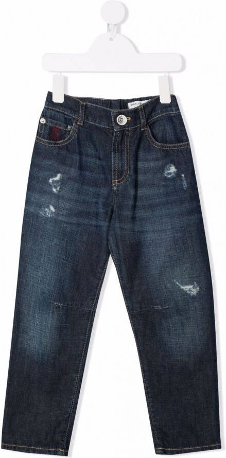 Brunello Cucinelli Kids Straight jeans Blauw