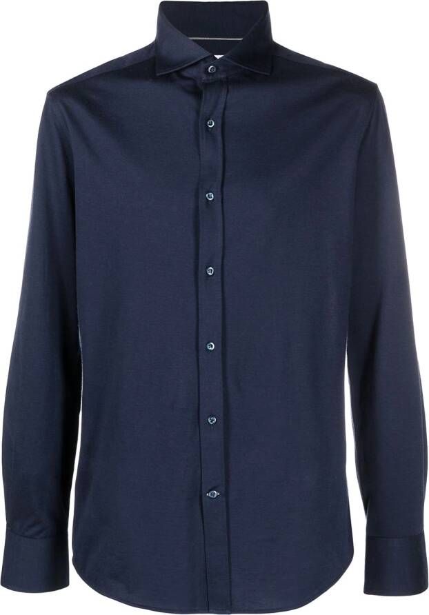 Brunello Cucinelli Klassiek overhemd Blauw