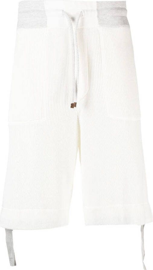 Brunello Cucinelli Gebreide bermuda shorts Wit