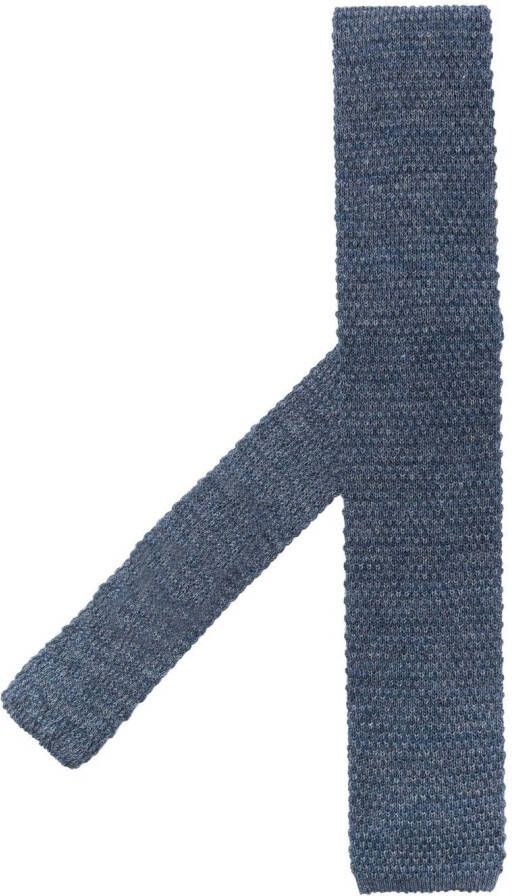 Brunello Cucinelli Gebreide stropdas Blauw