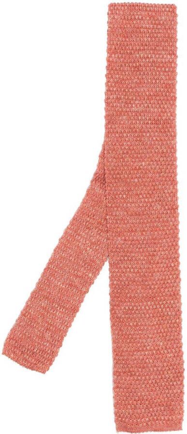 Brunello Cucinelli Gebreide stropdas Oranje