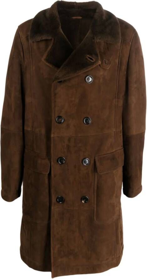 Brunello Cucinelli Leren jas Bruin