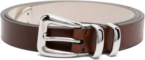Brunello Cucinelli Leren riem Bruin
