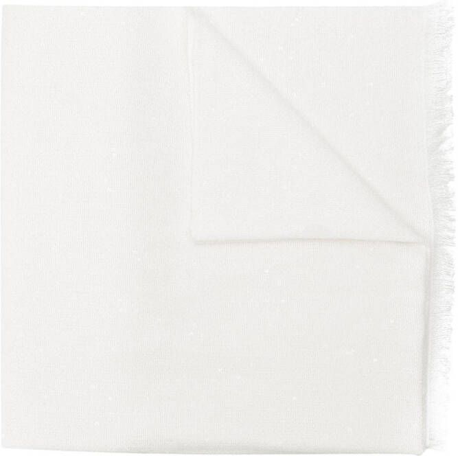 Brunello Cucinelli Lichtgewicht sjaal Wit