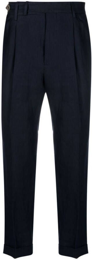 Brunello Cucinelli Linnen broek Blauw