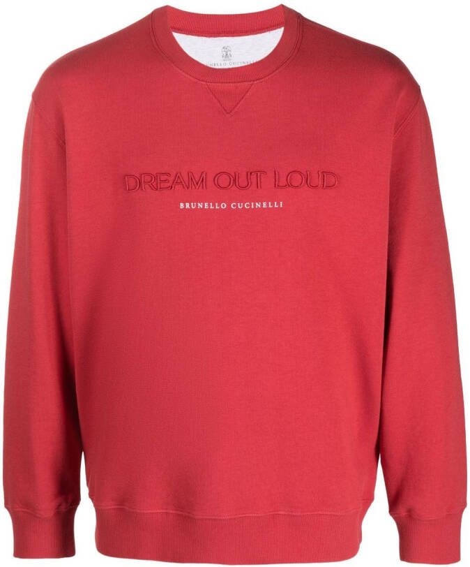 Brunello Cucinelli Sweater met ronde hals Rood