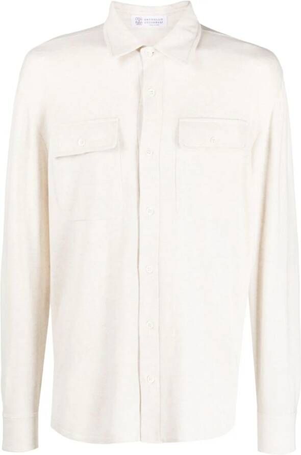 Brunello Cucinelli Katoenen overhemd Beige