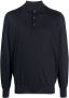 Brunello Cucinelli Poloshirt met lange mouwen Blauw - Thumbnail 1