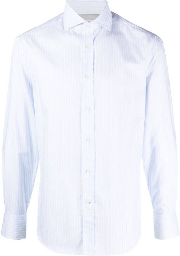 Brunello Cucinelli Gestreept overhemd Zwart