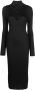 Brunello Cucinelli Midi-jurk met halve rits Zwart - Thumbnail 1