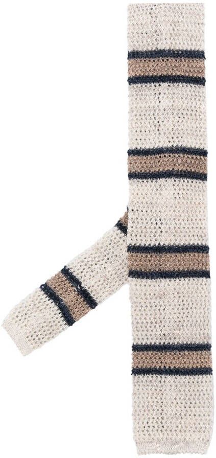 Brunello Cucinelli Opengebreide sjaal Beige