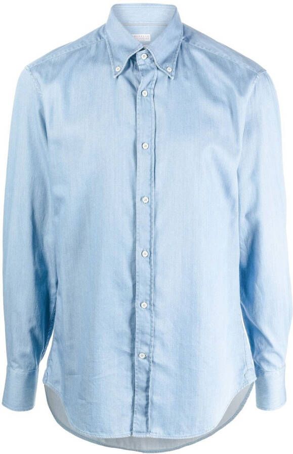 Brunello Cucinelli Overhemd met lange mouwen Blauw