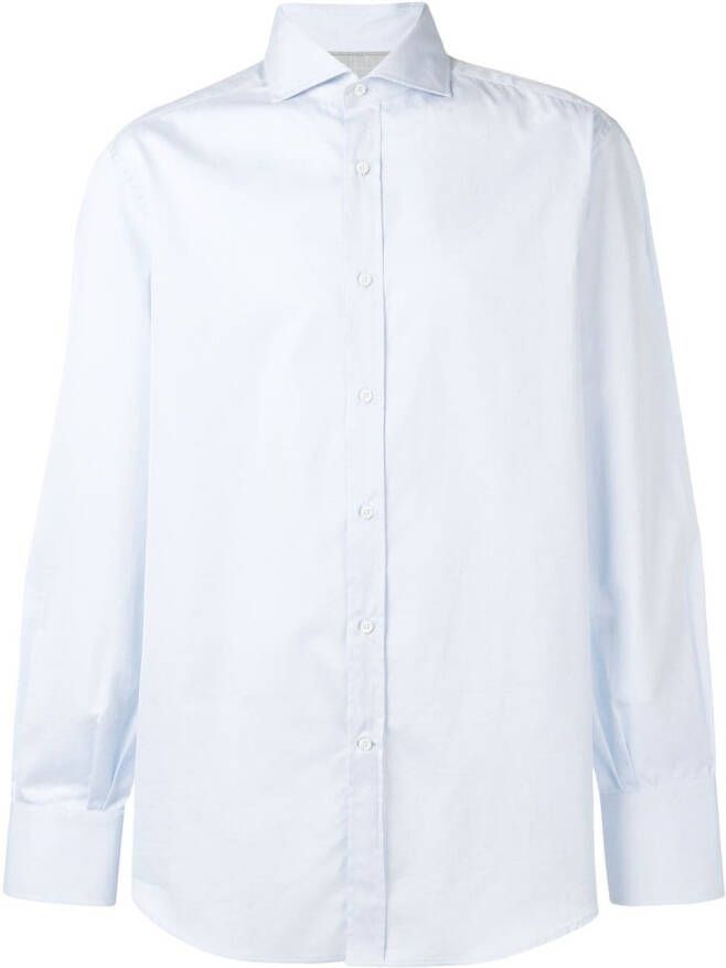 Brunello Cucinelli Overhemd met puntkraag Blauw