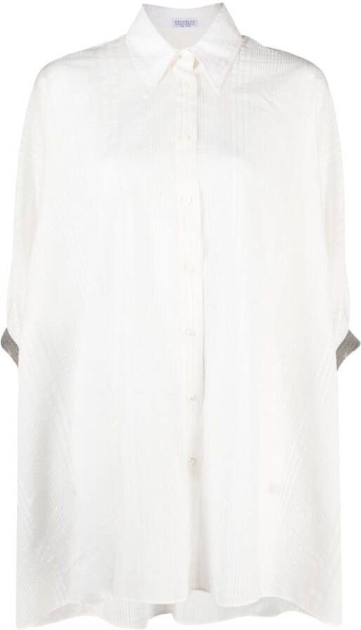 Brunello Cucinelli Oversized blouse Wit