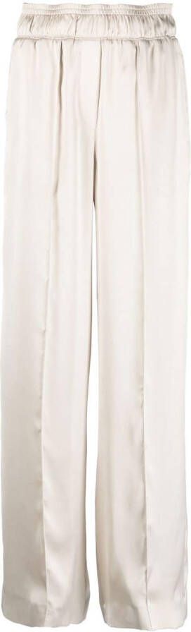 Brunello Cucinelli Pantalon met elastische taille Beige