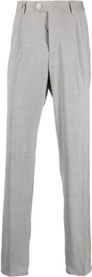 Brunello Cucinelli Pantalon van scheerwol Grijs