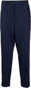 Brunello Cucinelli Pantalon met krijtstreep Blauw