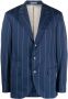 Brunello Cucinelli Blazer met krijtstreep Blauw - Thumbnail 1