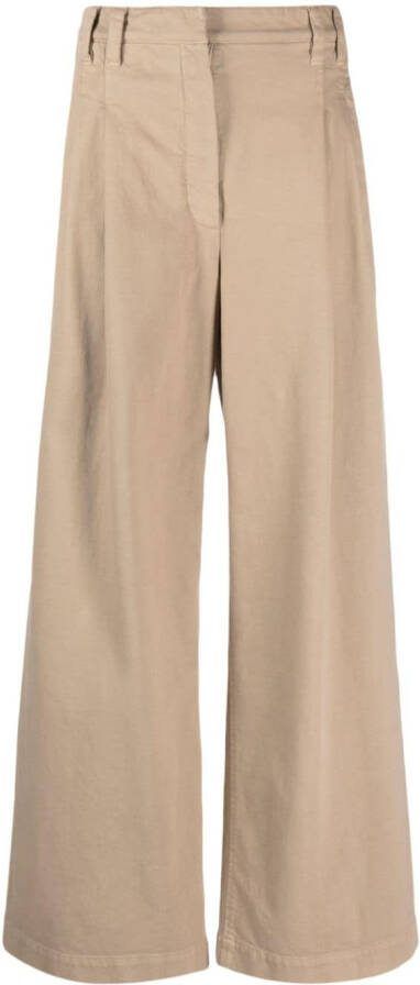 Brunello Cucinelli Jeans met wijde pijpen Beige