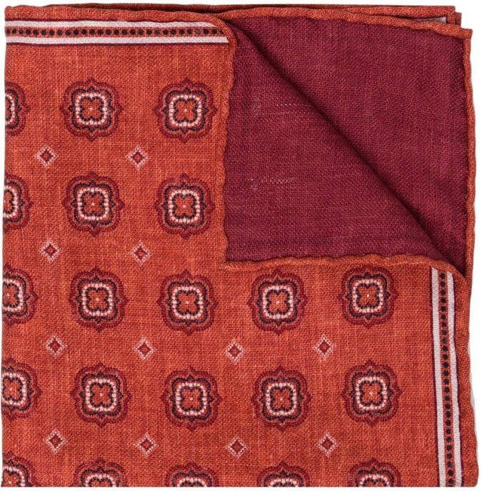 Brunello Cucinelli Pochet met geometrische print Rood