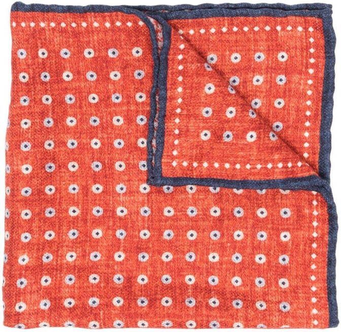 Brunello Cucinelli Pochet met geometrische print Rood