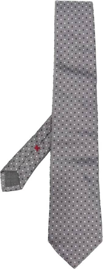 Brunello Cucinelli Stropdas met stippen Grijs