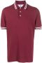 Brunello Cucinelli Poloshirt met gestreepte afwerking Rood - Thumbnail 1