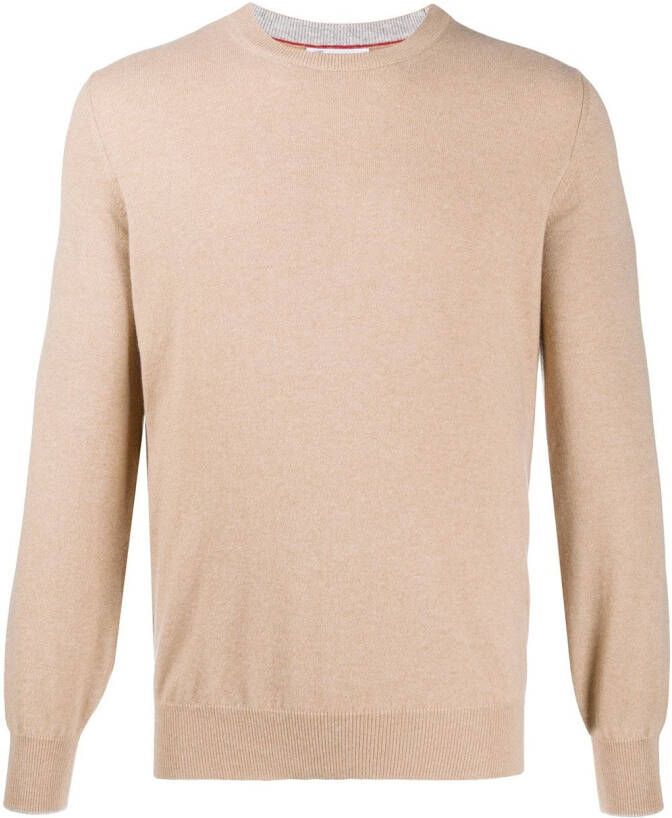 Brunello Cucinelli Pullover met ronde hals Beige
